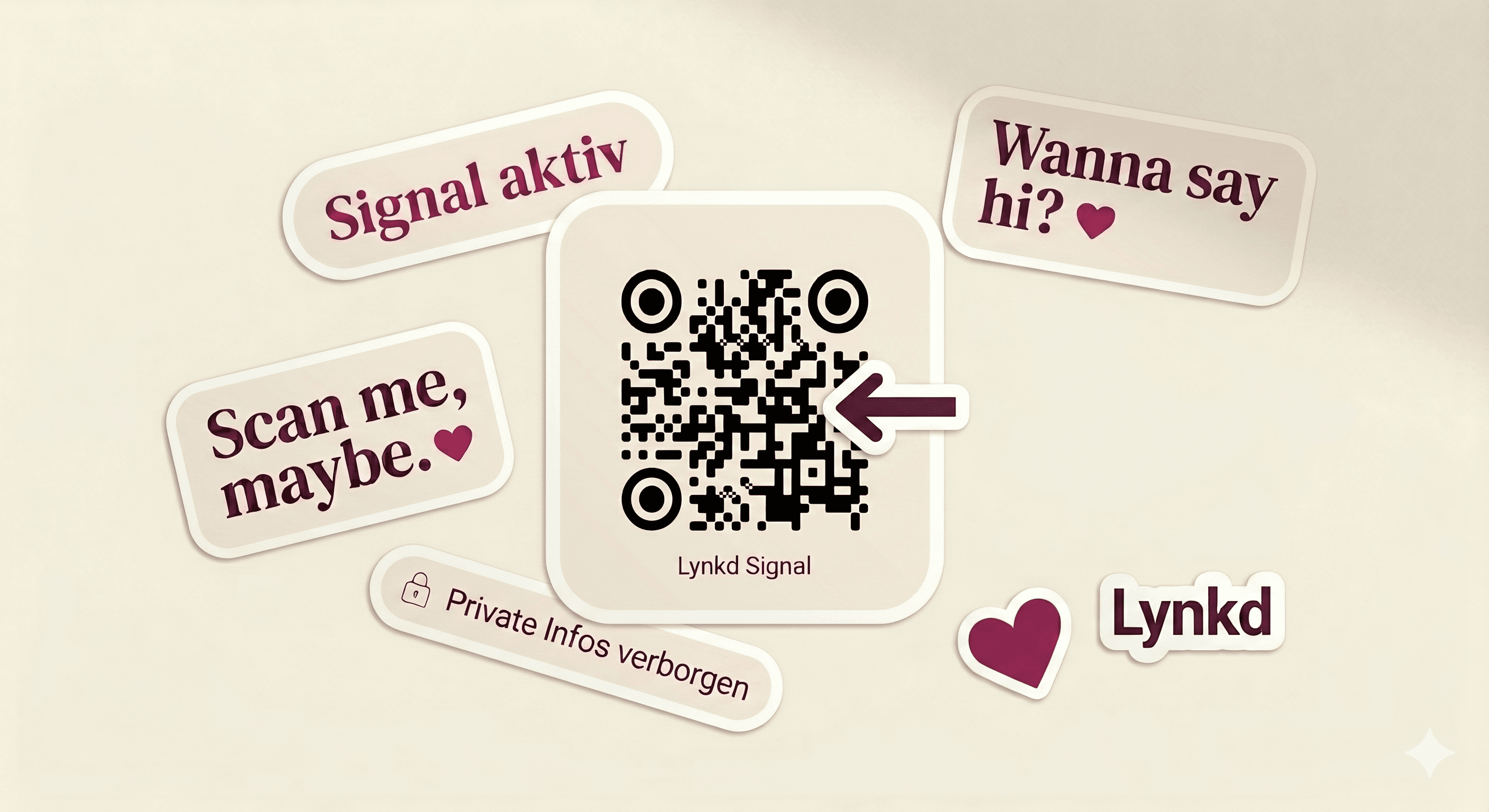 Sticker Pack mit Lynkd QR-Signal